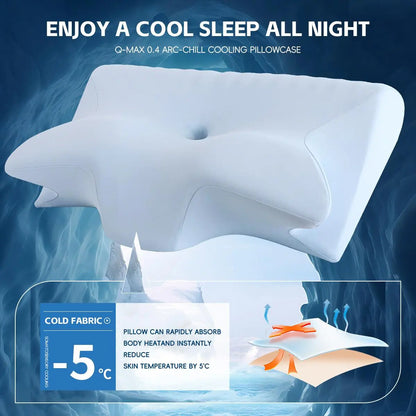 Ergonomic Memory Foam Neck Pillow for Comfort and Support - Ideal for Home and Travel