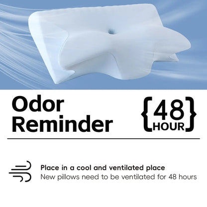Ergonomic Memory Foam Neck Pillow for Comfort and Support - Ideal for Home and Travel